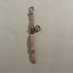 Faded Glory Girls Charm Pink and Silver Analog Watch with Stainless Steel Back